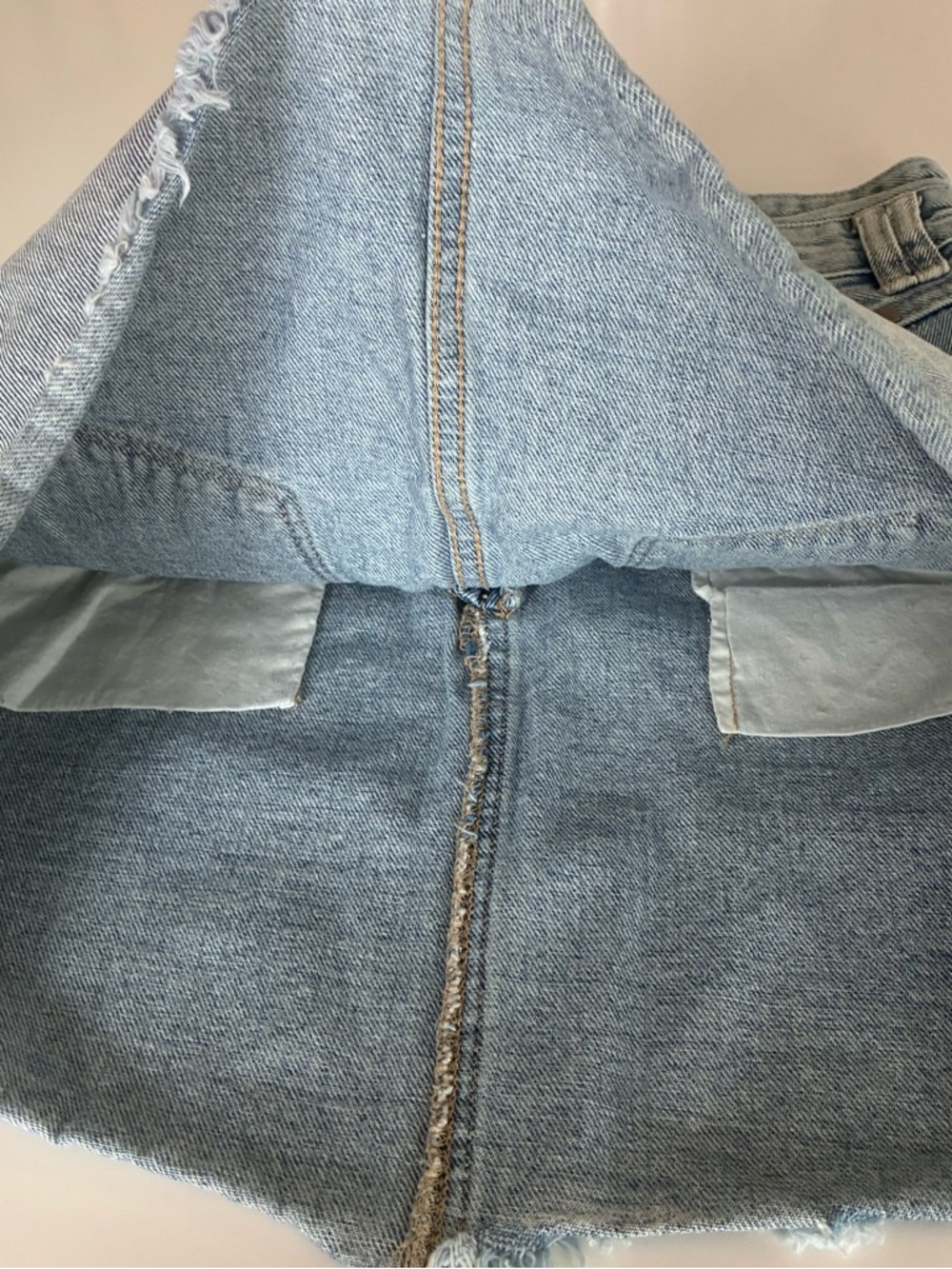 KanCan Hallie High-Rise Light Blue Fade Denim Mini Skirt | S - Picture 8 of 13